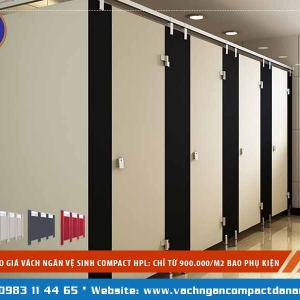Báo giá vách ngăn vệ sinh compact HPL: Chỉ từ 900.000/m2 bao phụ kiện