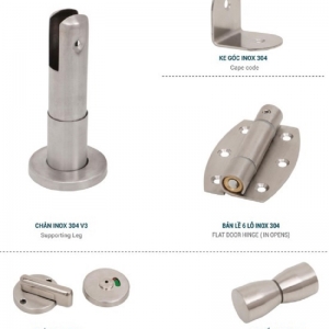 Phụ kiện vách ngăn vệ sinh compact tại Đà Nẵng gồm những gì?